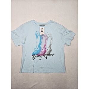 Britney Spears‎ Britney Blue Screen Trio Tee Shirt Men's Large NWT 2024